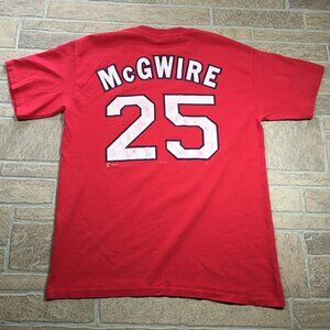 Vintage 1998 St. Louis Cardinals Mark McGwire MLB Anvil Red T Shirt Men's Large